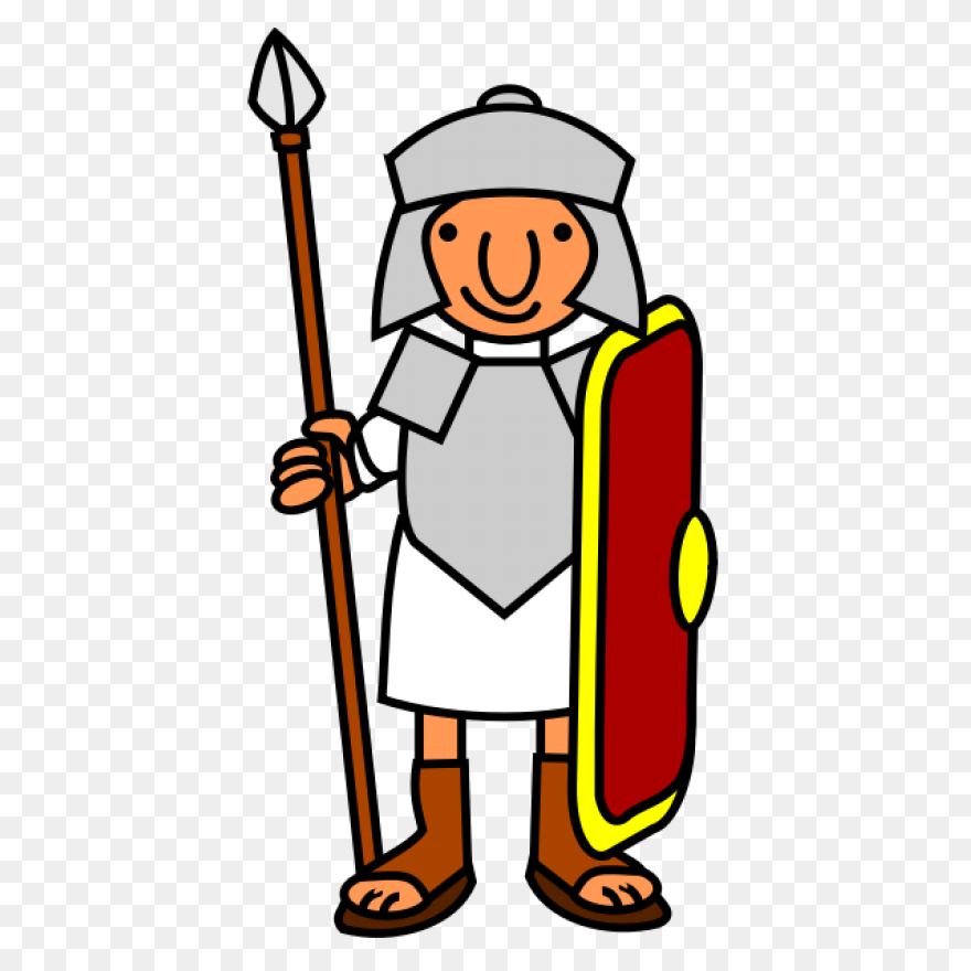 Roman Soldier Behind Shield | Free 