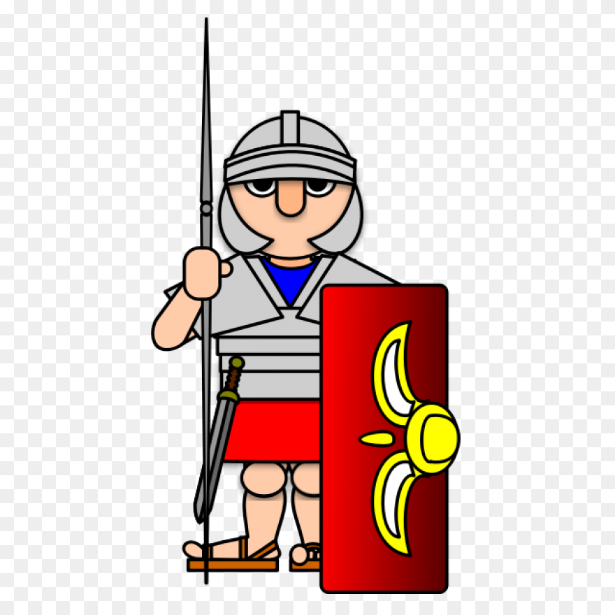 Roman Soldier Behind Shield | Free 