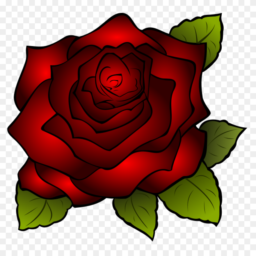 Rose Bush Clipart Drawn Rose - Png 