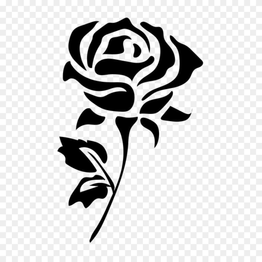 Download Rose Outline Png Clipart C