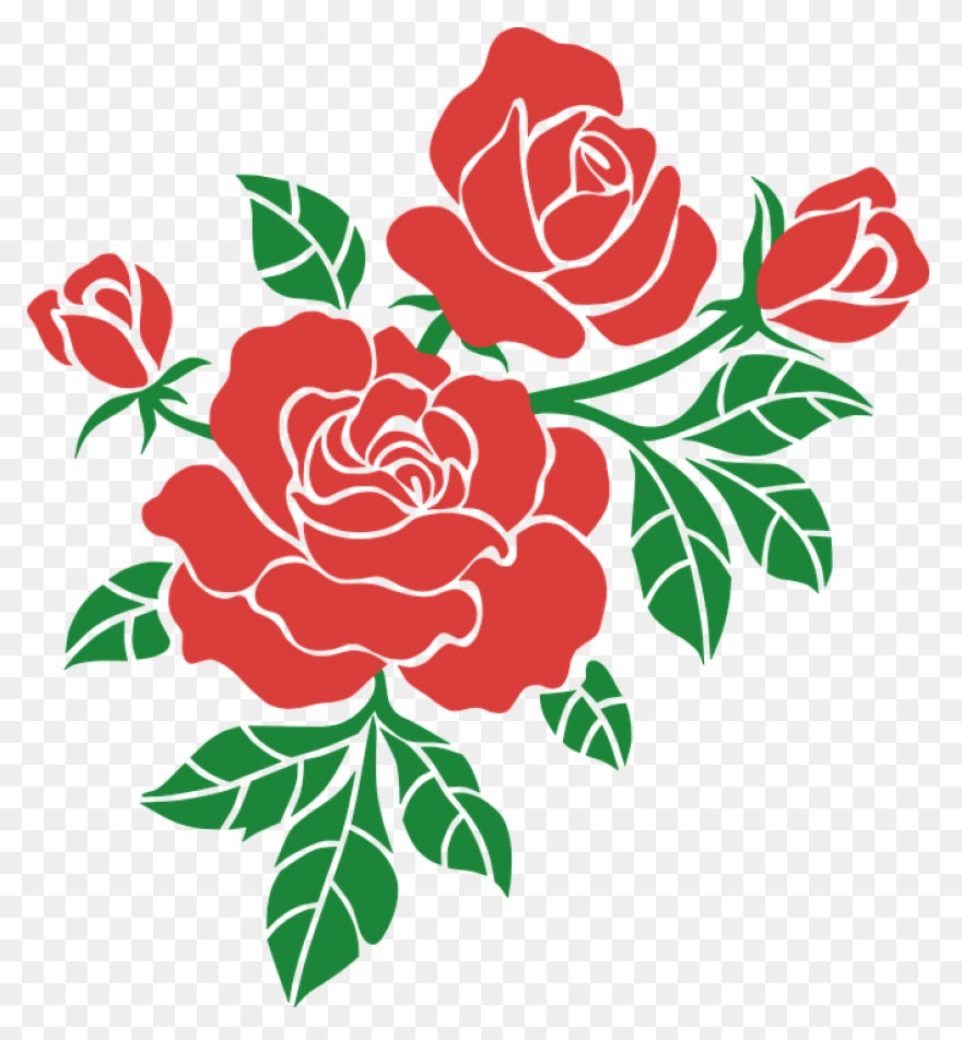 Download Rose Outline Png Clipart C