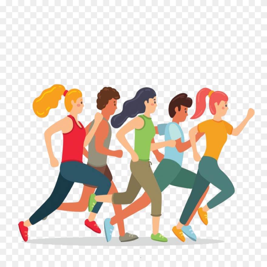Man Running Jogging - Cartoon Runni