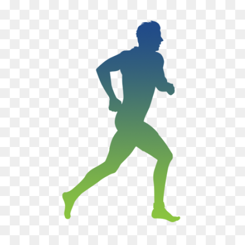 Man Running Jogging - Cartoon Runni