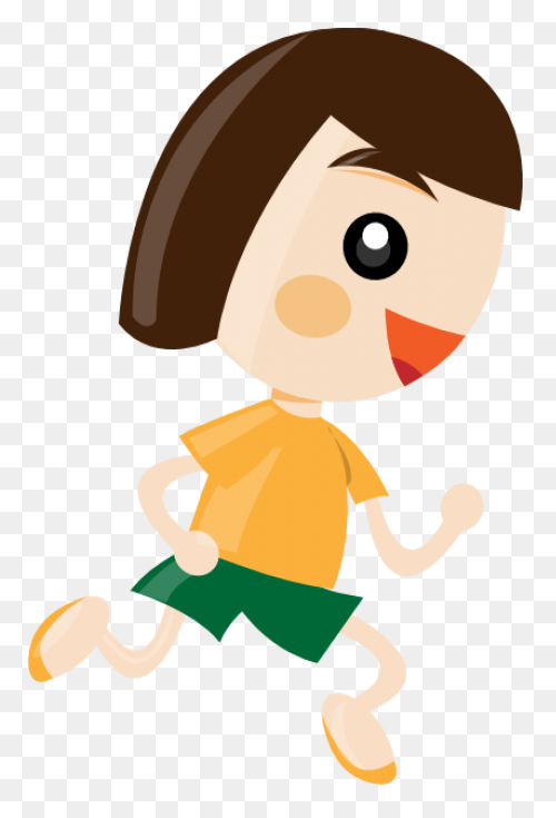 Man Running Jogging - Cartoon Runni