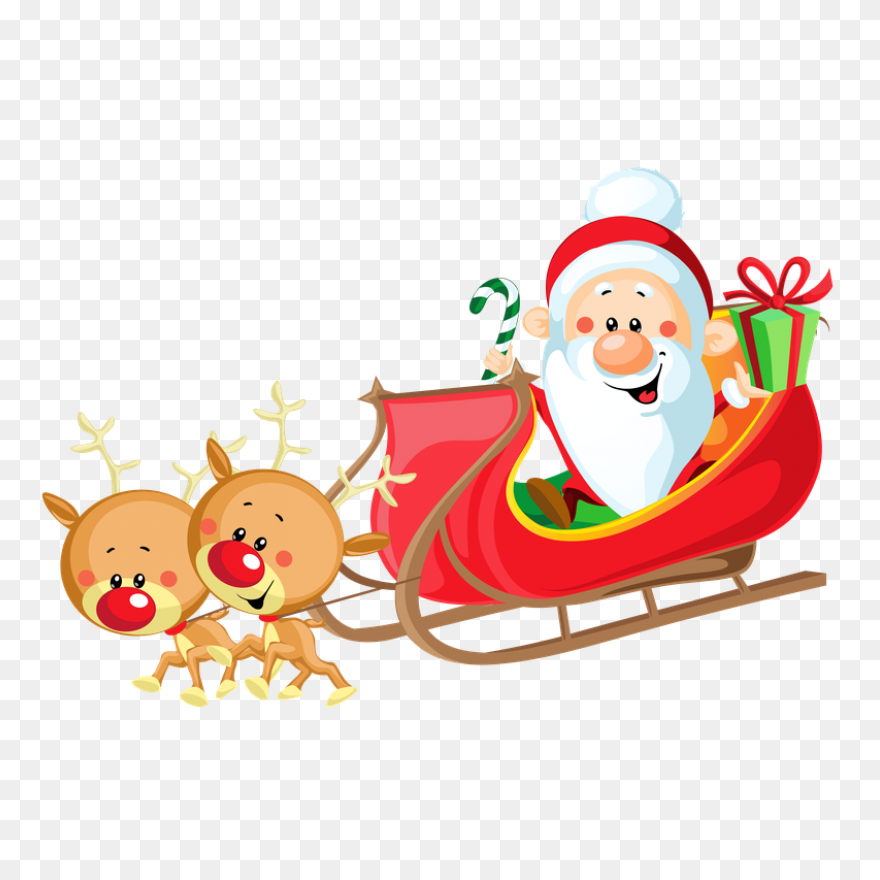 Santa Sleigh Png - Merry Christmas 