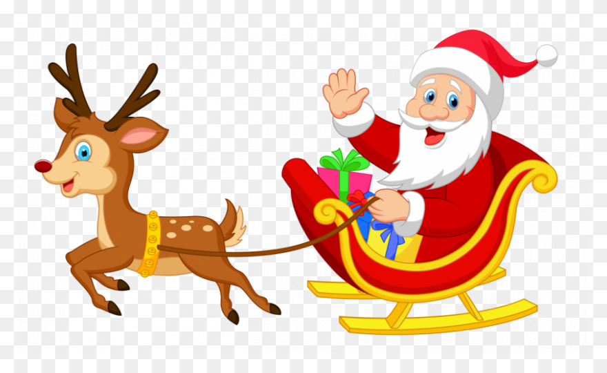 Santa Sleigh Png Merry Christmas - Santa Sleigh