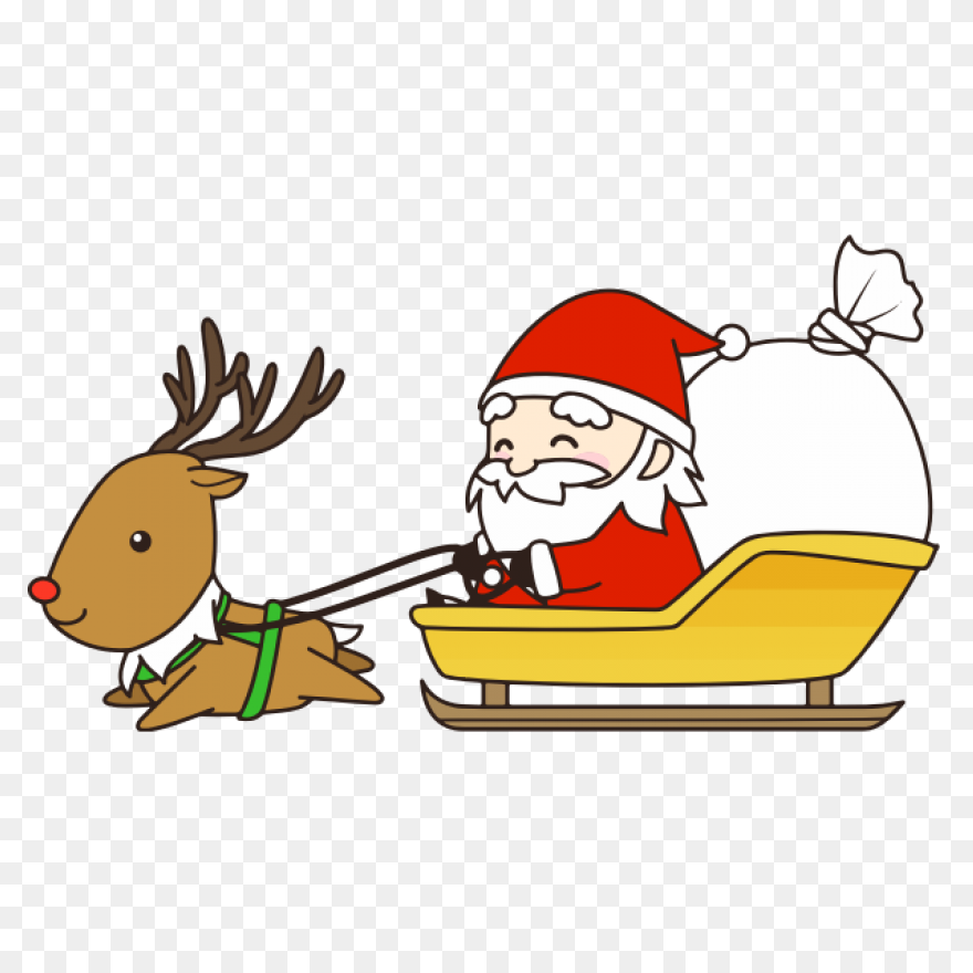 Santa Sleigh Png - Merry Christmas 