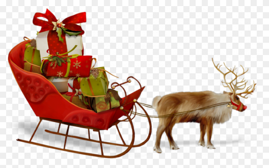 Santa Sleigh Png - Merry Christmas 
