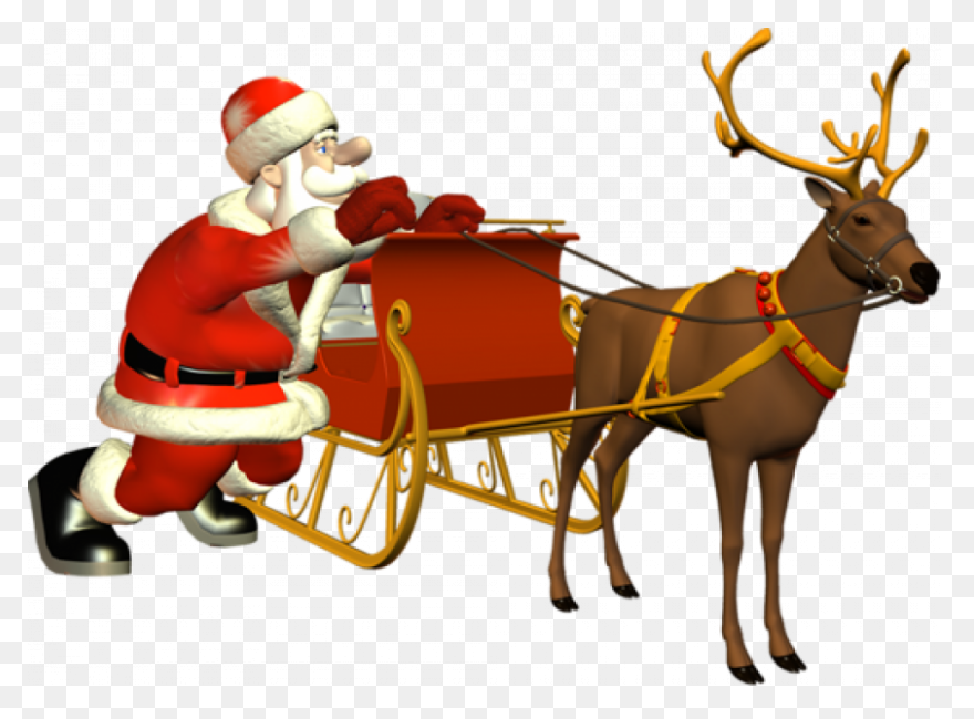 Santa Sleigh Png - Merry Christmas 