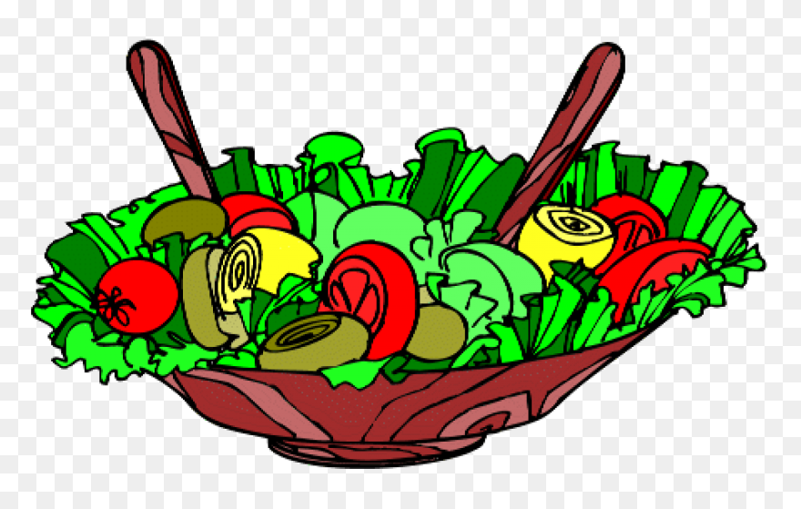 Salad And Water Clipart - Full Size