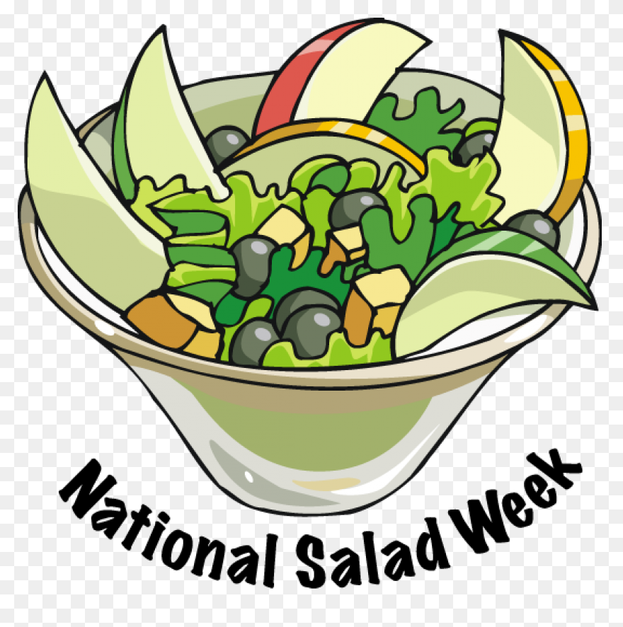 Salad And Water Clipart - Full Size