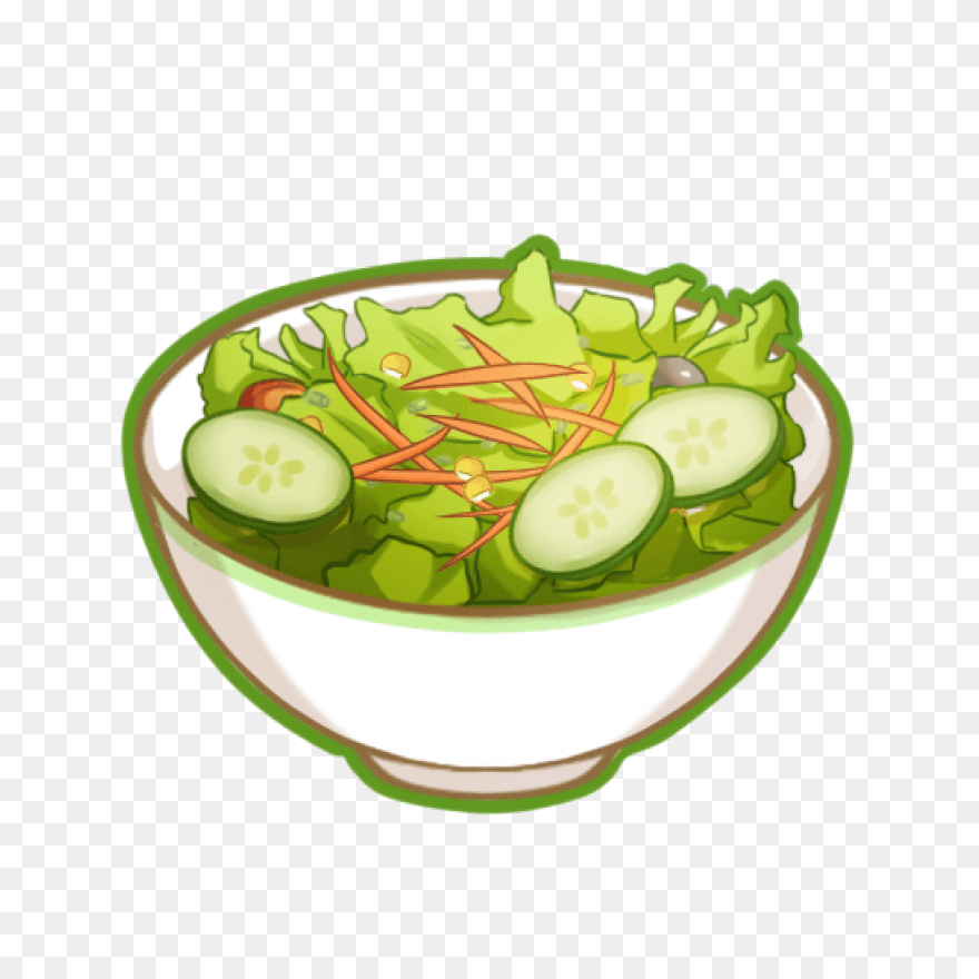 Salad And Water Clipart - Full Size