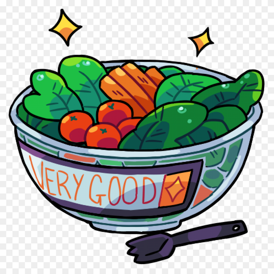 Salad And Water Clipart - Full Size