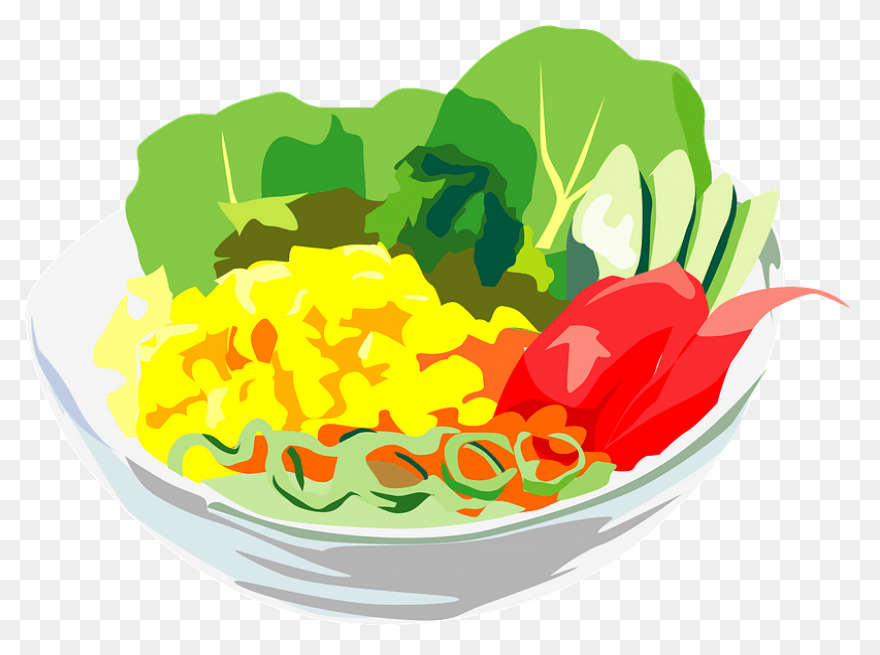 Salad And Water Clipart - Full Size