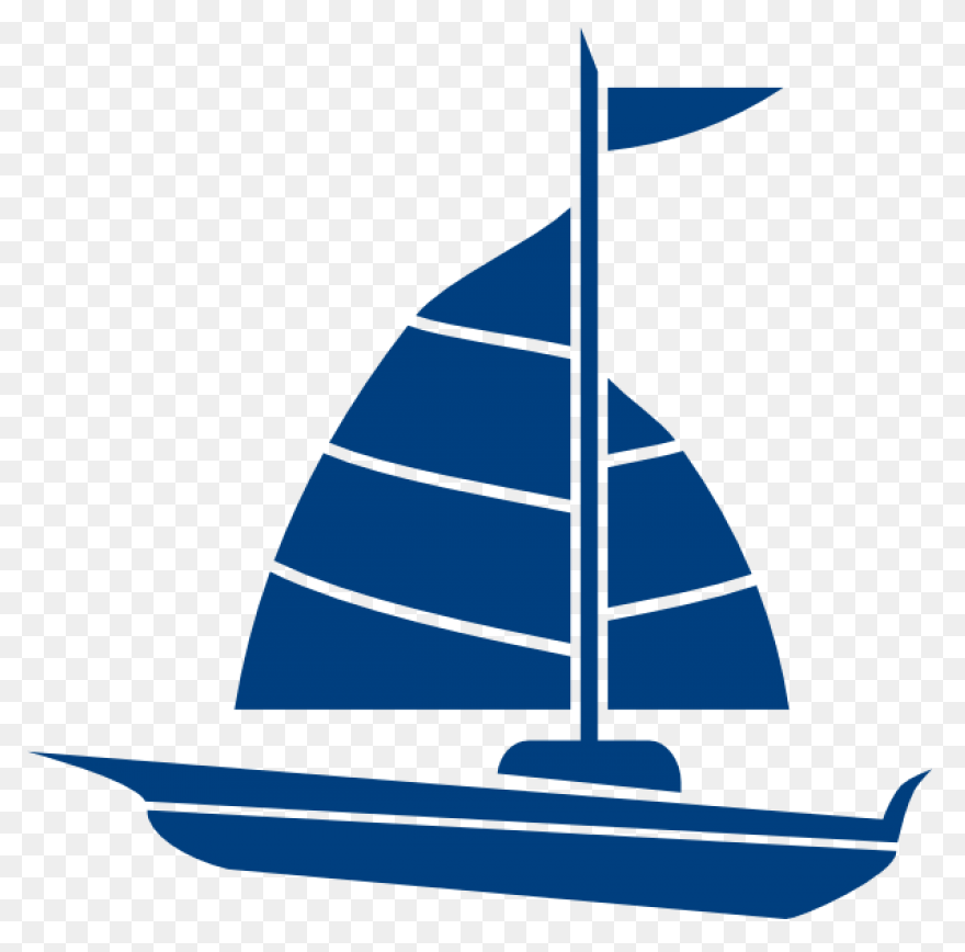 Navy Blue Sailboat Clipart #1 - Sailboat