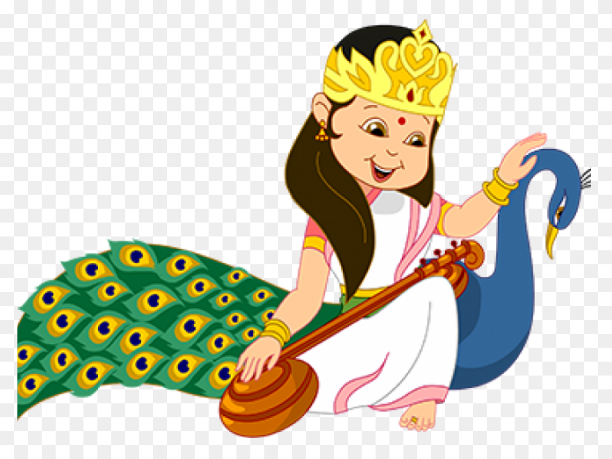 Dussehra Clipart Diwali Saraswati Mata - Saraswathi