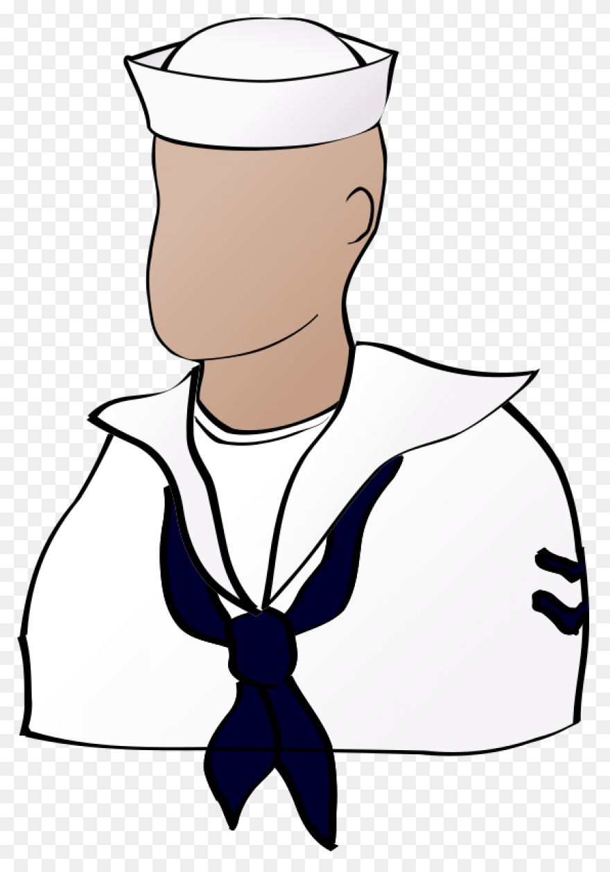 Sailor Cartoon Male Mortarboard Clipart - Sailor