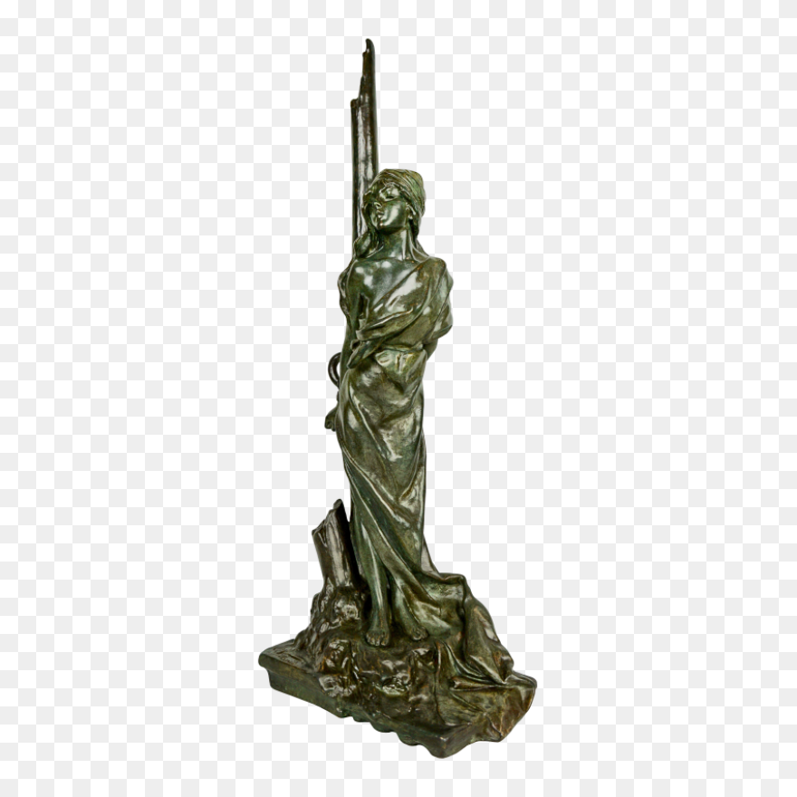 Life Size Woman And Children - Sculpture