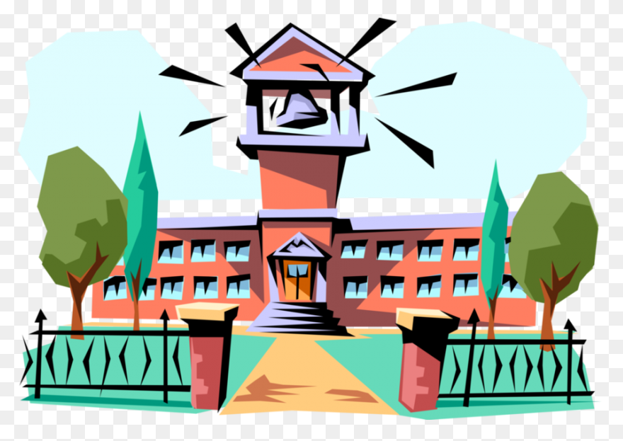 Building School Material Cartoon Sc