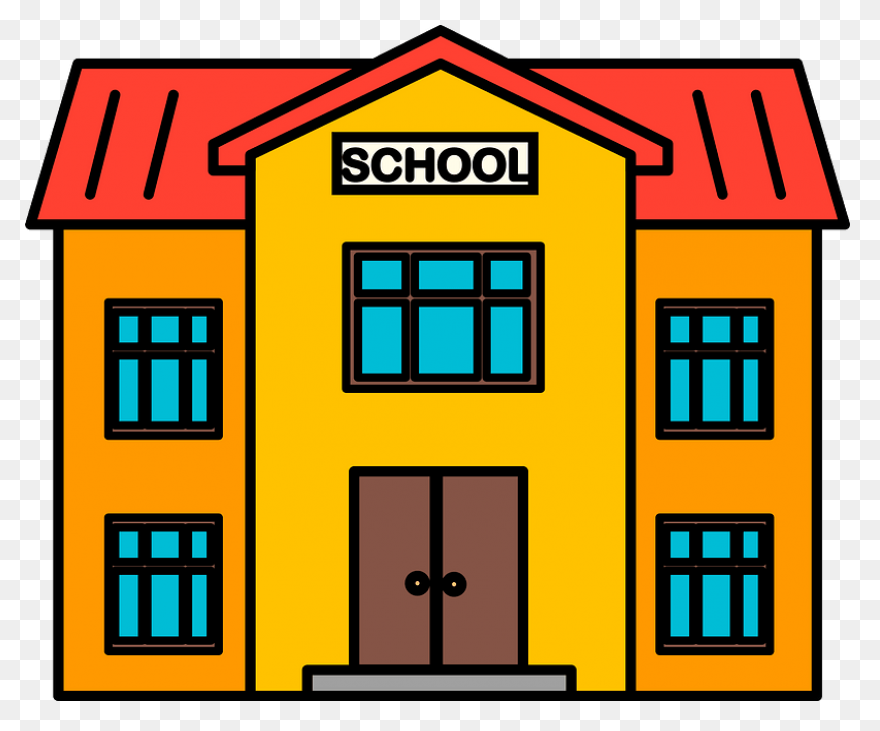 Building School Material Cartoon Sc