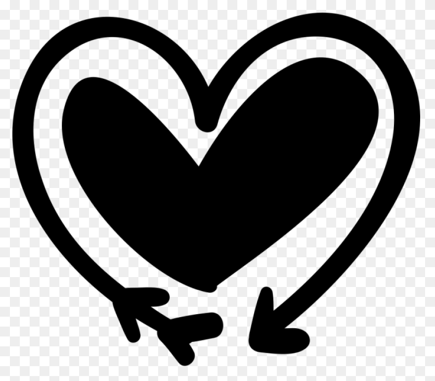 Hand Drawn Heart Clipart - Full Siz