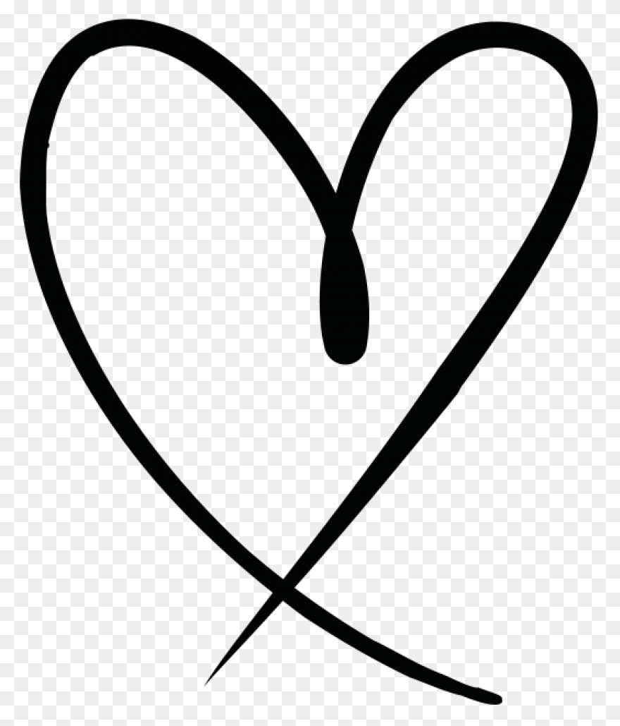 Hand Drawn Heart Clipart - Full Siz