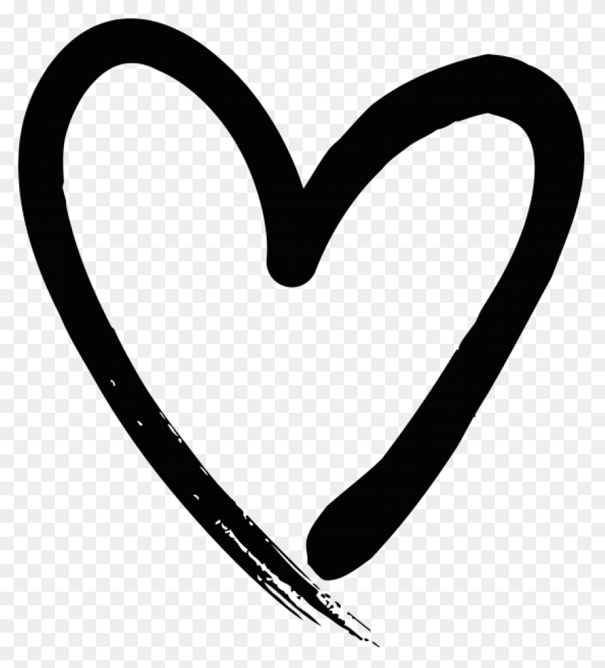Hand Drawn Heart Clipart Full - Scribble Heart