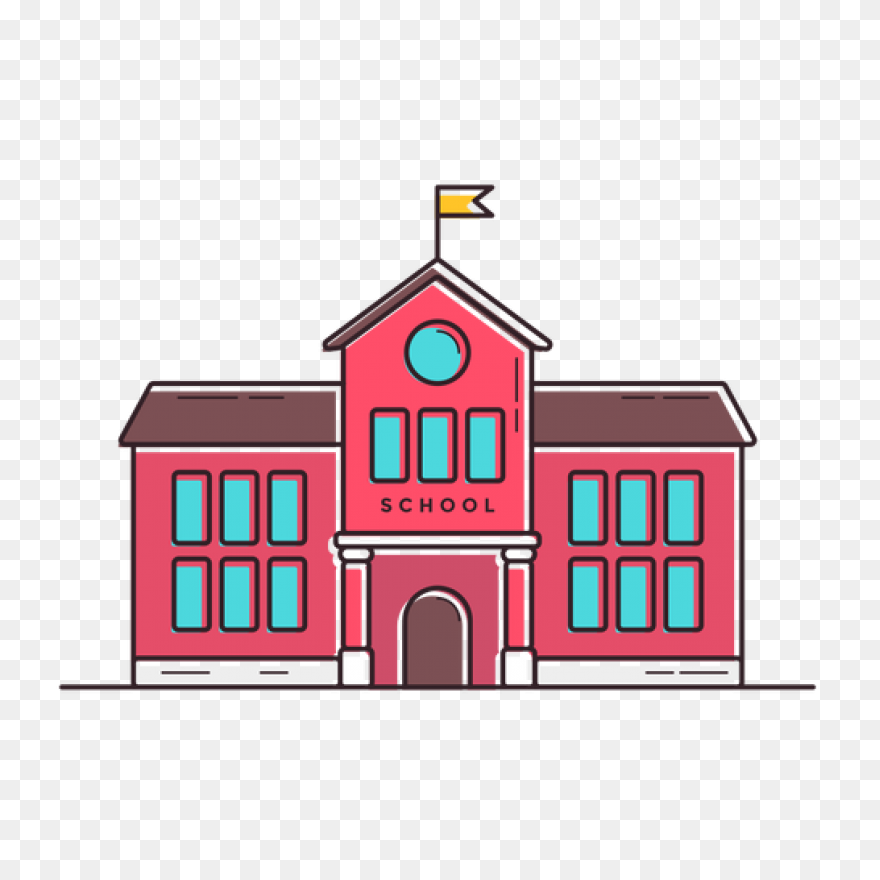 Classical School Building Icon Png - School Building