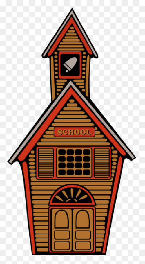 Classical School Building Icon Tran