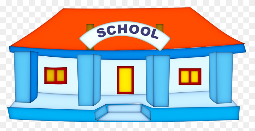Classical School Building Icon Tran