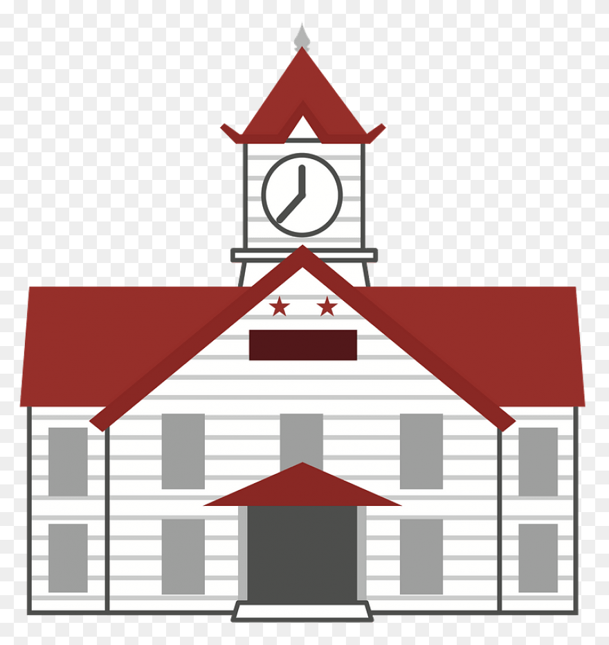 Classical School Building Icon Tran