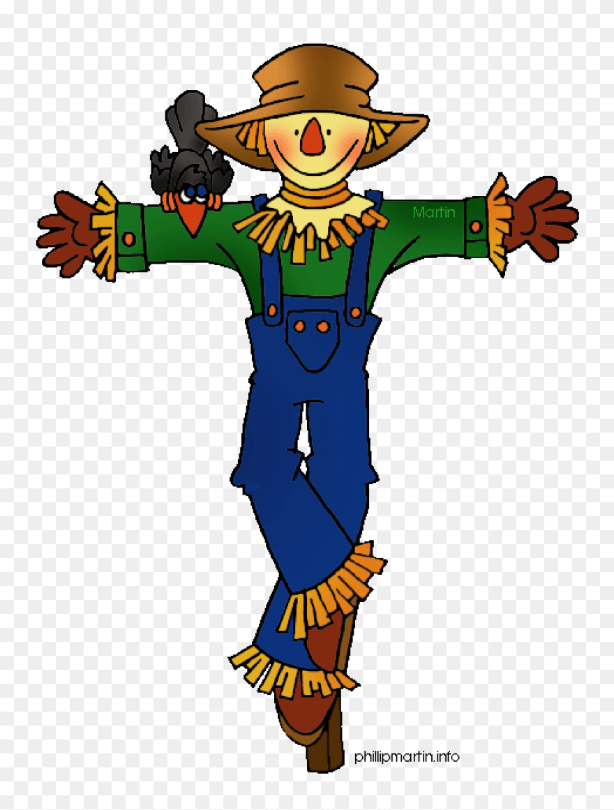 Cartoon Colorful Scarecrow Clipart 