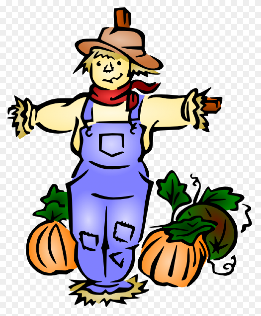 Cartoon Colorful Scarecrow Clipart 