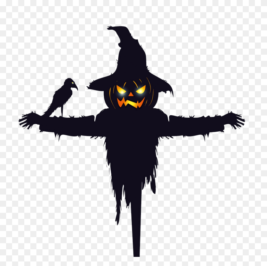 Cartoon Colorful Scarecrow Clipart 