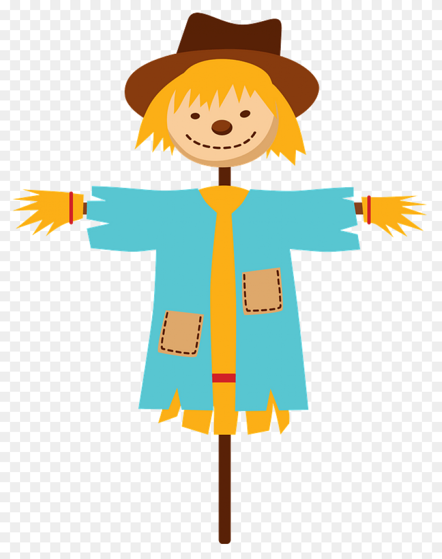 Cartoon Colorful Scarecrow Clipart 