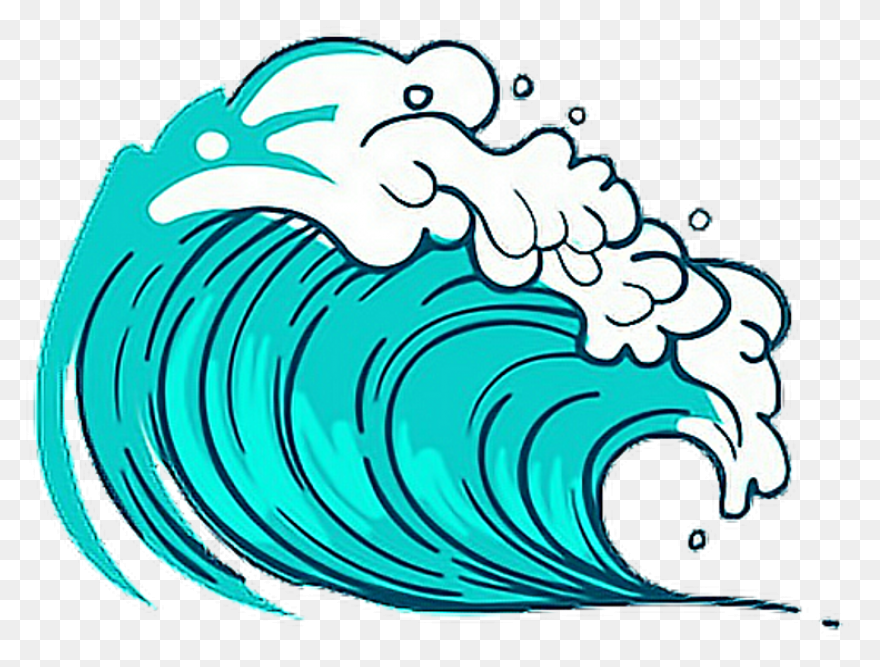 Waves #ocean #sea #blue #sticker - 