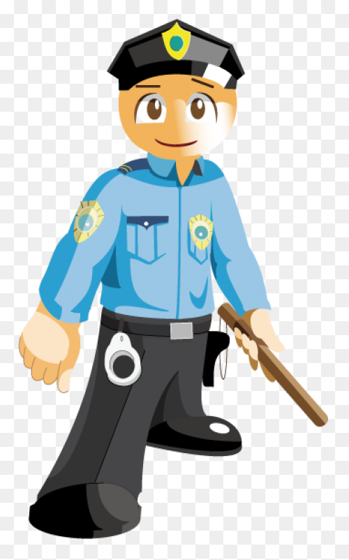 Police Cartoon Security Guard Career - Security Guard