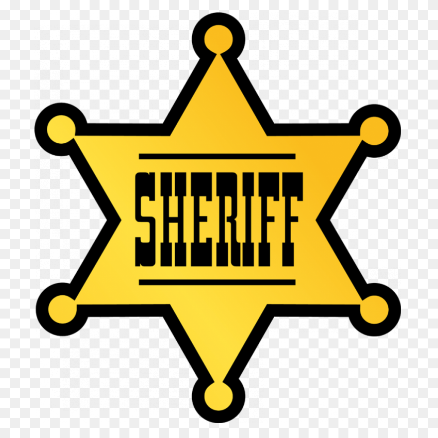 Black And White Sheriff Badge - Sheriff Badge