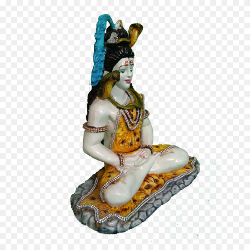Colourful Painted Marble Shiv Shankar - Shiv