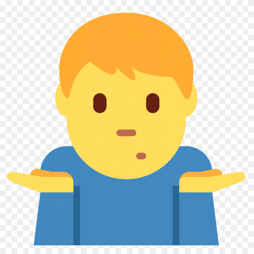 Emoticons Shrug Sticker - Emoticons