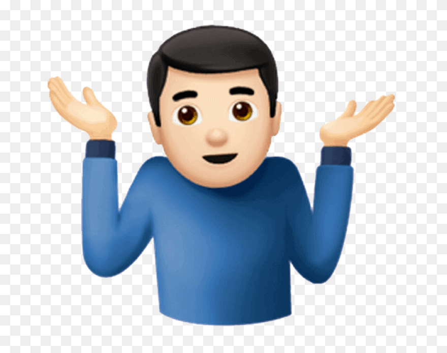 Emoticons Shrug Sticker - Emoticons