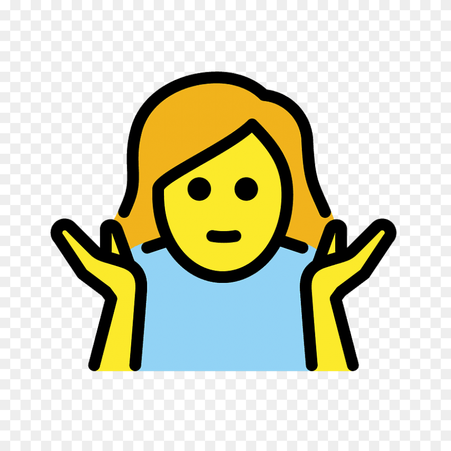 Emoticons Shrug Sticker - Emoticons