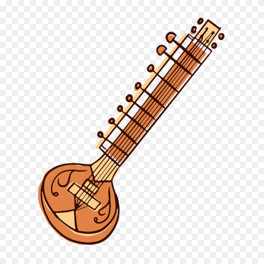 Sitar Clipart - Large Size Png Imag