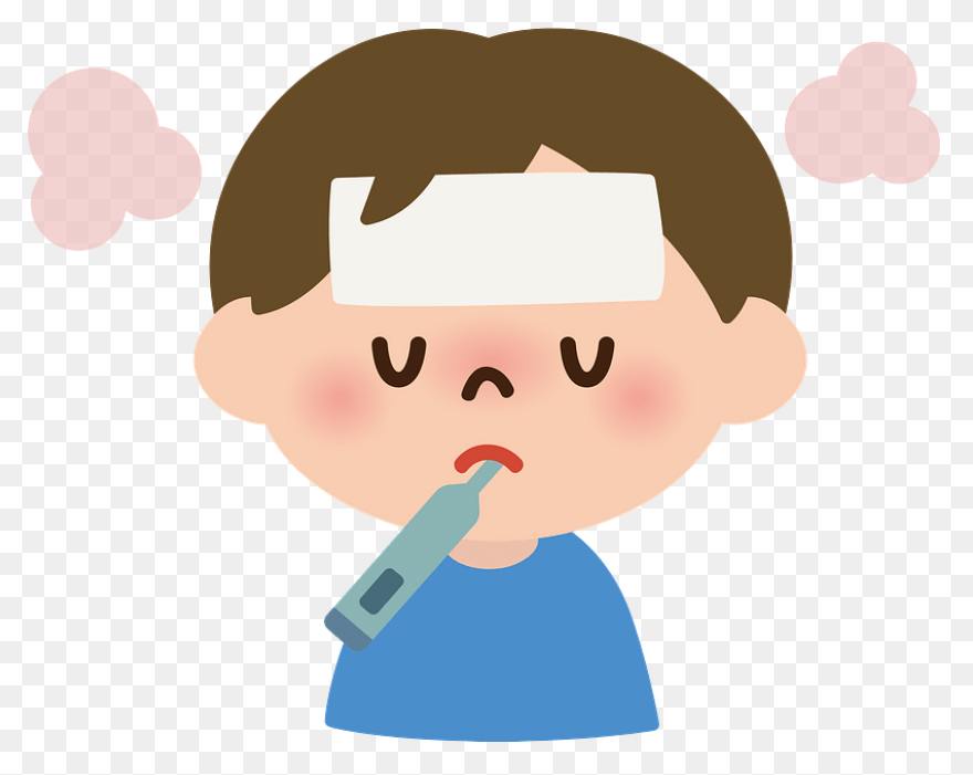 Boy Is Sick With Fever - Sick