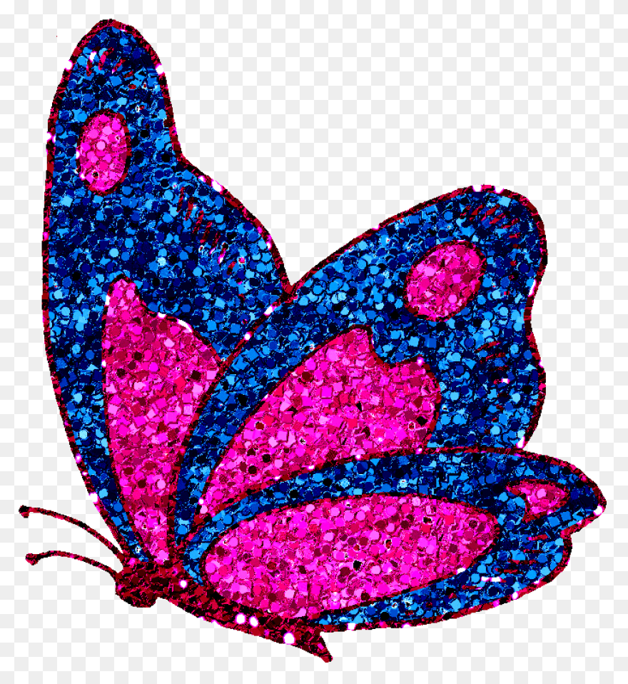 Sparkly Butterfly Clipart Butterfly Glitter - Silver Glitter