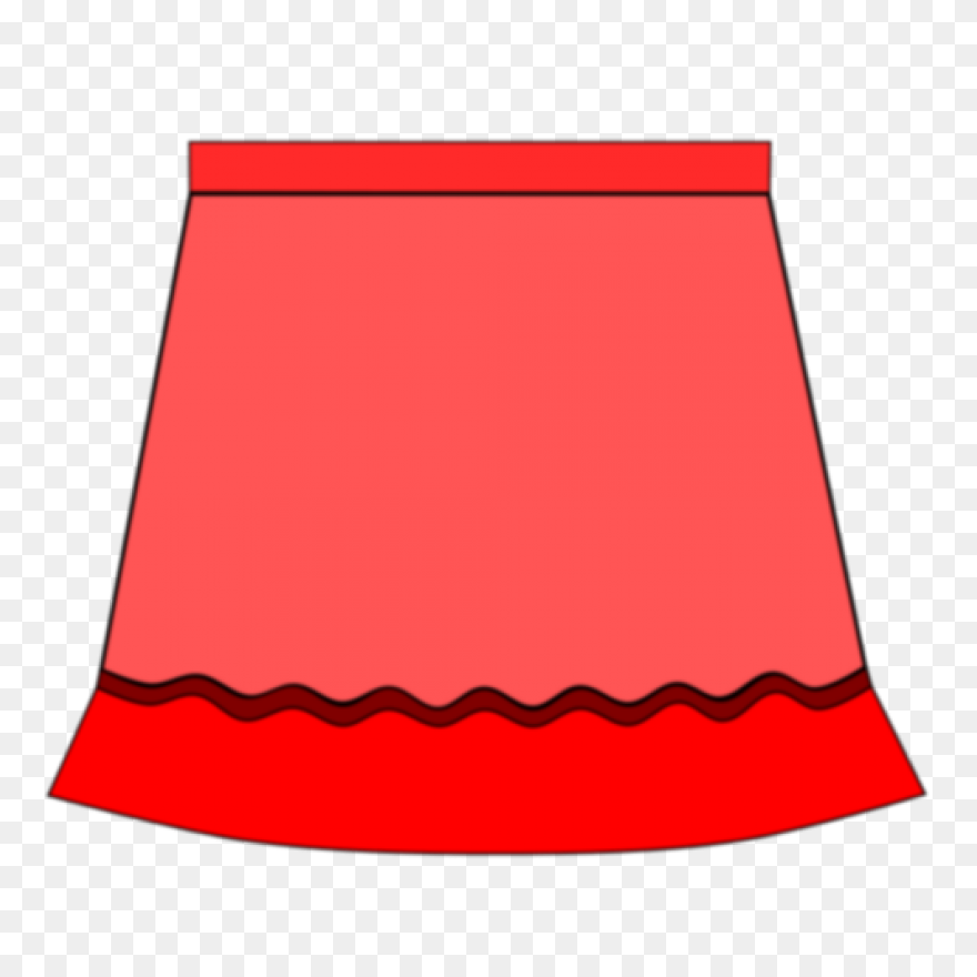 Red Skirt Vector Drawing | - Skirt