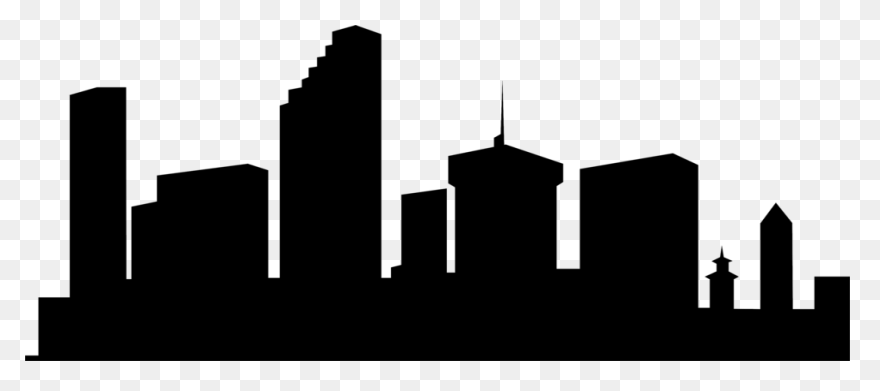 City Skyline Silhouette Clipart - S