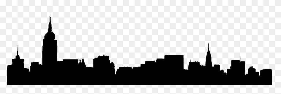 City Skyline Silhouette Clipart - S