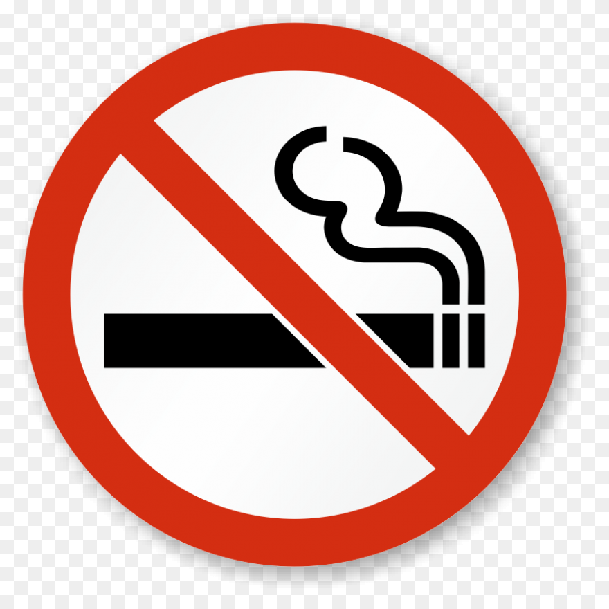 Static Cling No Smoking Label - Smoke Ring