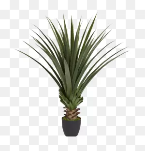 Spiked Agave Floor Plant In Pot By Nearly Natural